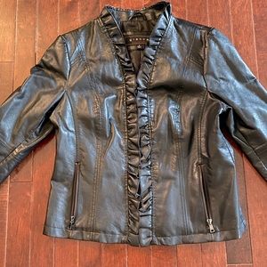 Hipster faux leather jacket